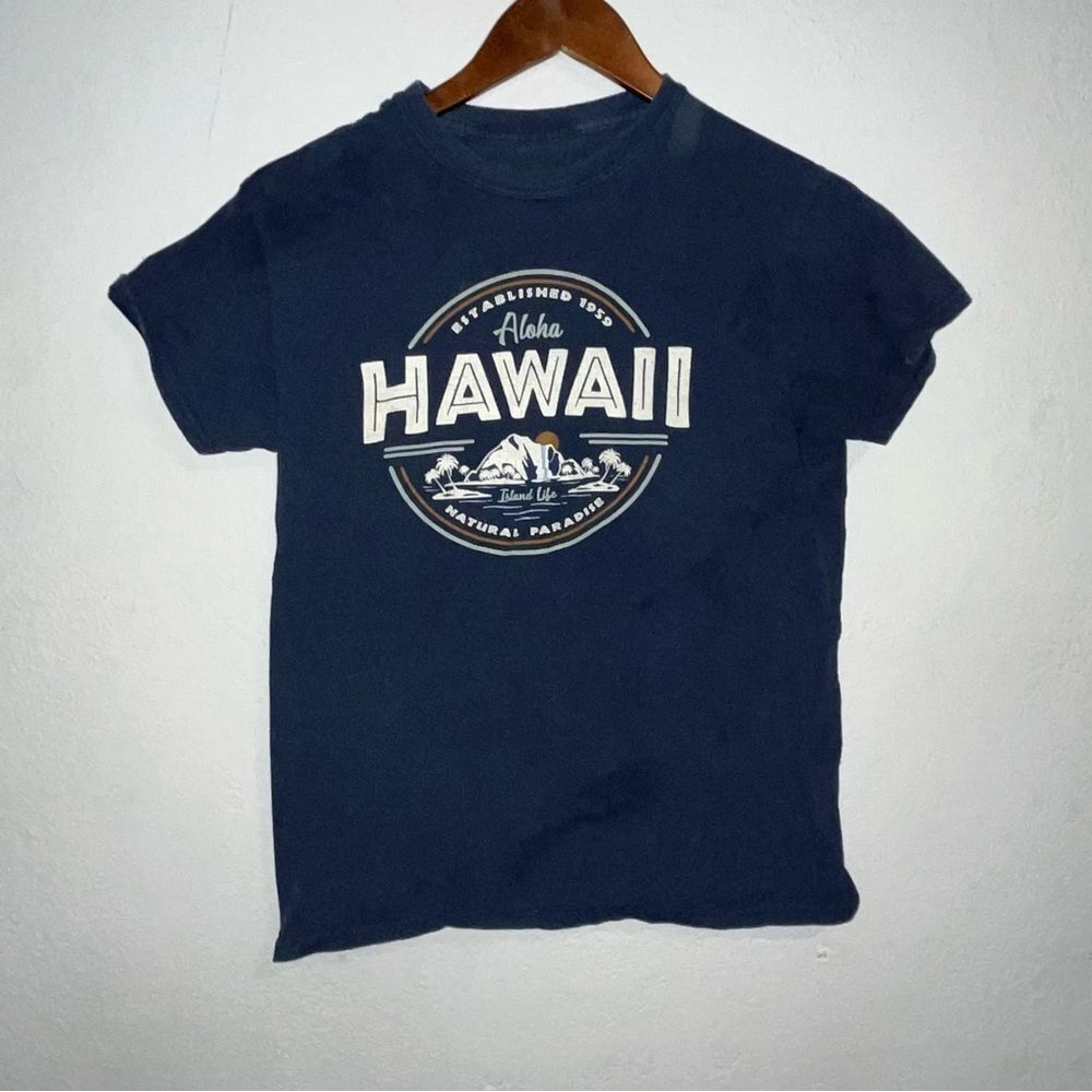 Hawaii Navy Aloha Island Life T-Shirt - Picture 2 of 6